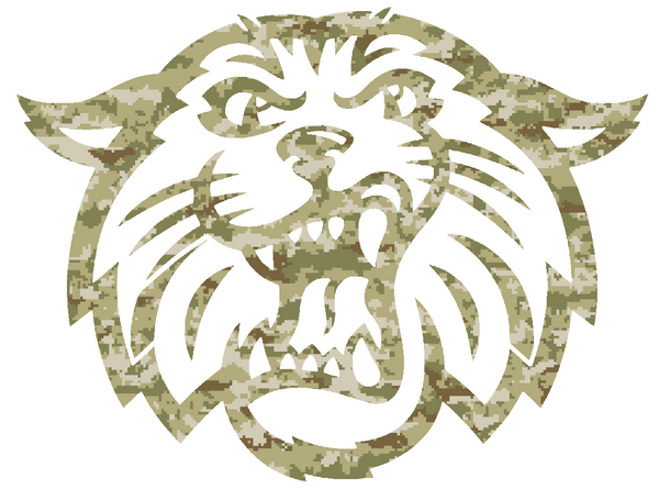 Villanova Wildcats Mascot Logo Salute to Service Camouflage Camo Vinyl Decal PICK SIZE