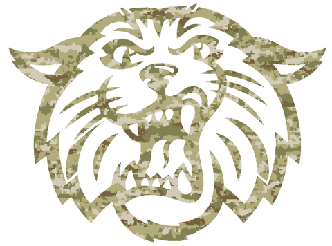 Villanova Wildcats Mascot Logo Salute to Service Camouflage Camo Vinyl Decal PICK SIZE