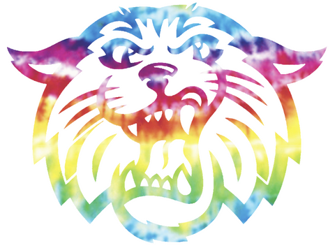Villanova Wildcats Mascot Logo Crucial Catch Cancer Tie Dye Vinyl Decal PICK SIZE