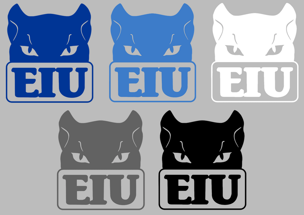 Eastern Illinois Panthers Retro Throwback Logo Premium DieCut Vinyl Decal PICK COLOR & SIZE