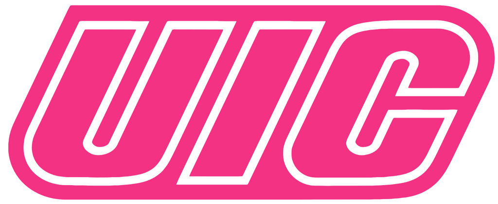 Illinois Chicago Flames HOT PINK Team Logo Premium DieCut Vinyl Decal PICK SIZE