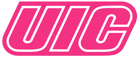 Illinois Chicago Flames HOT PINK Team Logo Premium DieCut Vinyl Decal PICK SIZE