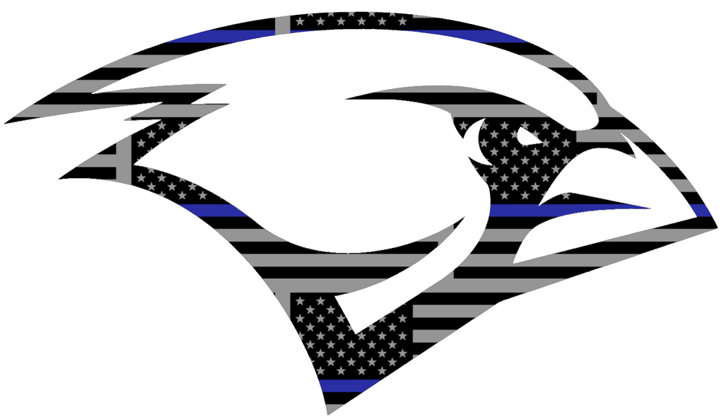 Incarnate Word Cardinals Team Logo Thin Blue Line American Flag Premium DieCut Vinyl Decal PICK SIZE