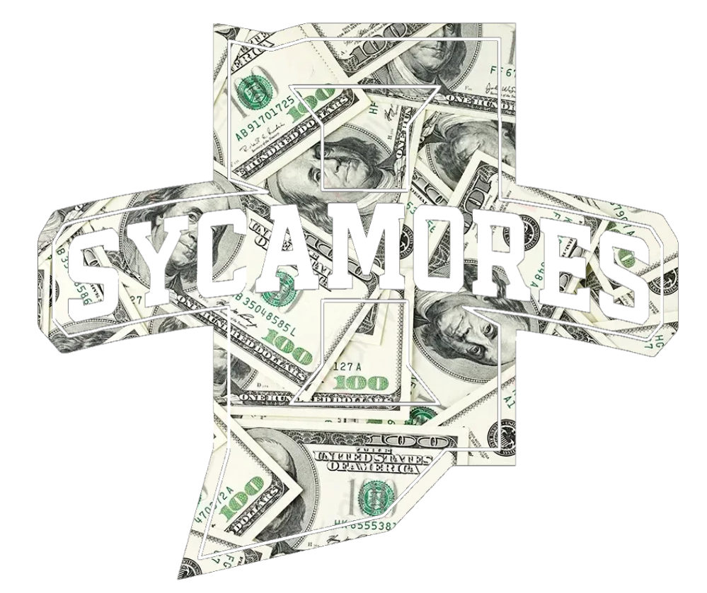 Indiana State Sycamores Team Logo Money Print Premium DieCut Vinyl Decal PICK SIZE