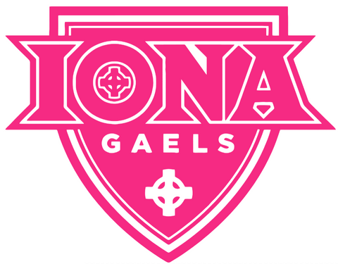 Iona Gaels HOT PINK Team Logo Premium DieCut Vinyl Decal PICK SIZE