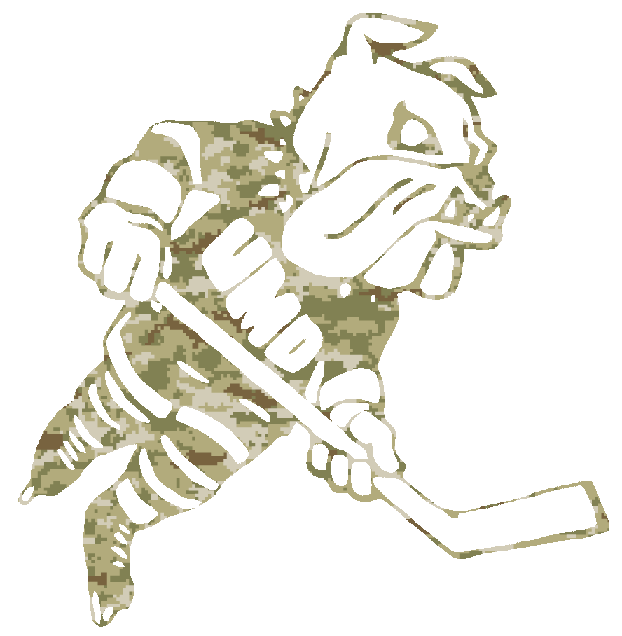 Minnesota Duluth Bulldogs Hockey Logo Salute to Service Camouflage Camo Vinyl Decal PICK SIZE