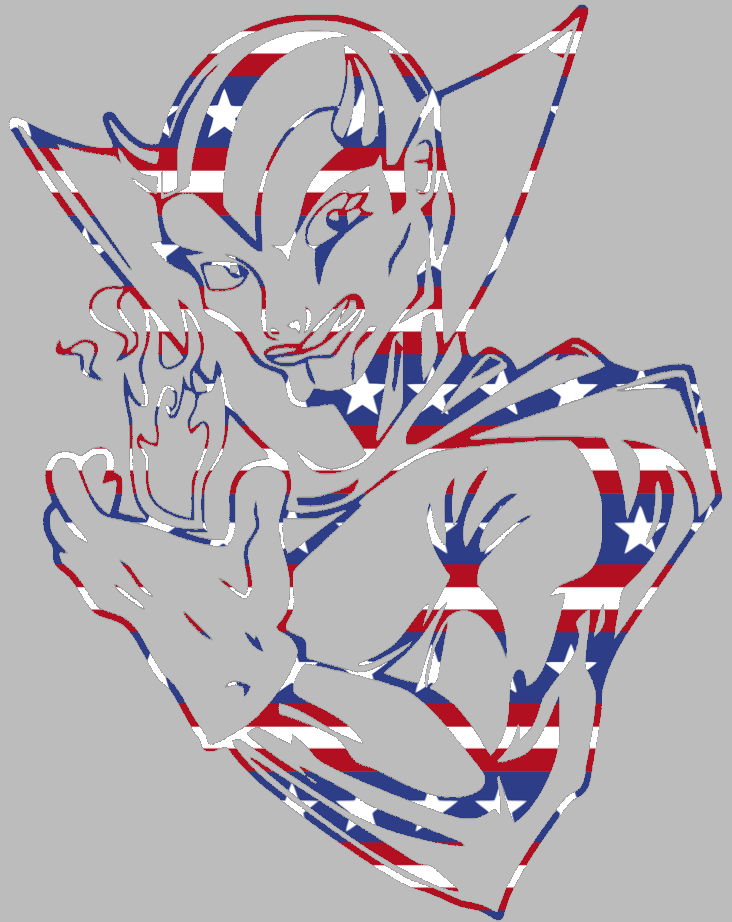 Mississippi Valley State Delta Devils Mascot Logo Stars & Stripes USA American Flag Vinyl Decal PICK SIZE