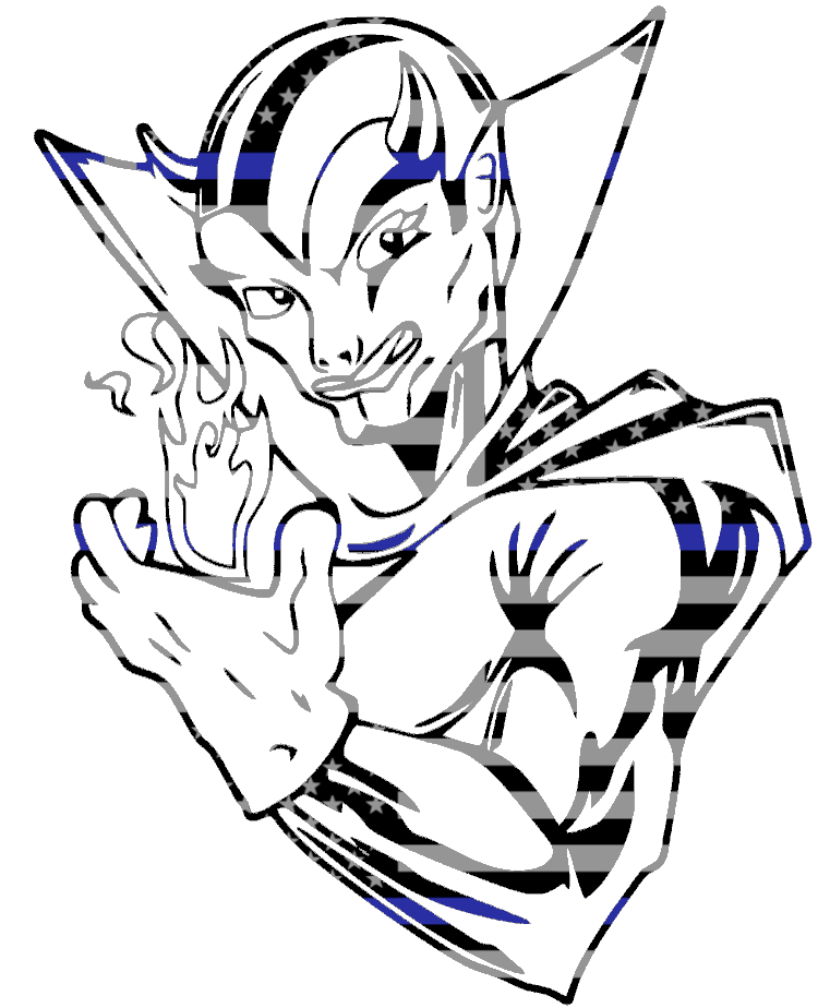 Mississippi Valley State Delta Devils Mascot Logo Stars & Stripes USA American Flag Vinyl Decal PICK SIZE