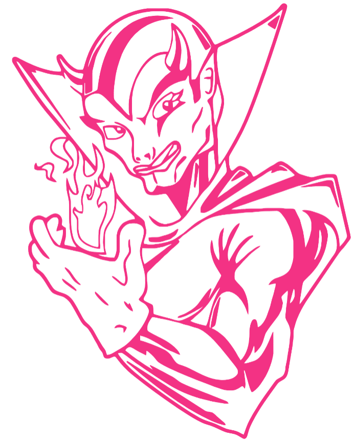 Mississippi Valley State Delta Devils HOT PINK Mascot Logo Premium DieCut Vinyl Decal PICK SIZE