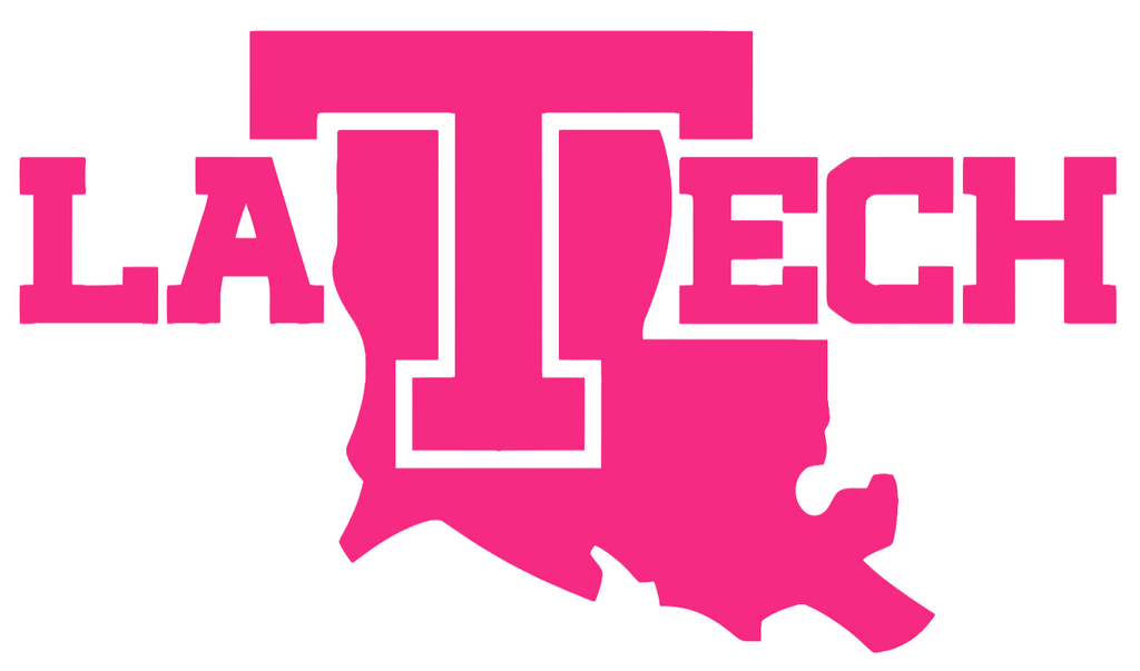 Louisiana Tech Bulldogs HOT PINK Alternate Logo Premium DieCut Vinyl Decal PICK SIZE