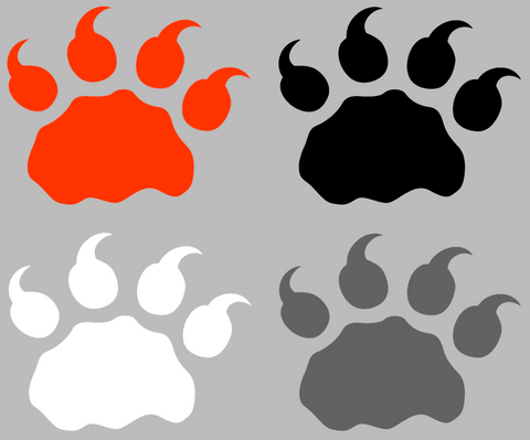 BC Lions Paw Print Logo Premium DieCut Vinyl Decal PICK COLOR & SIZE