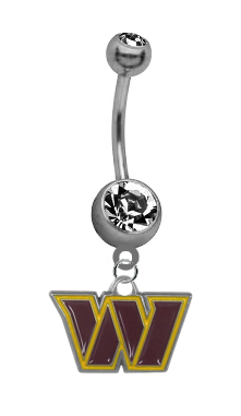 Washington Commanders NFL Football Belly Button Navel Ring