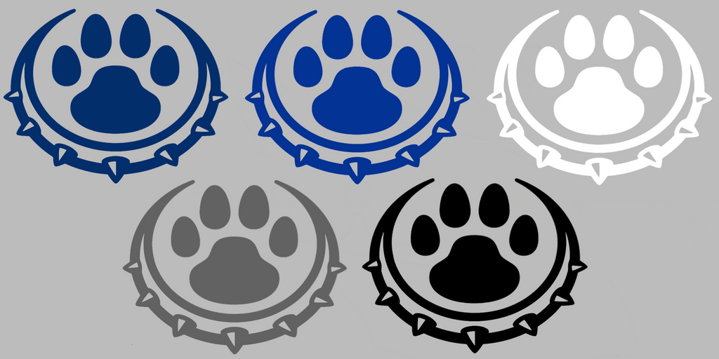 Drake Bulldogs Paw Print Logo Premium DieCut Vinyl Decal PICK COLOR & SIZE