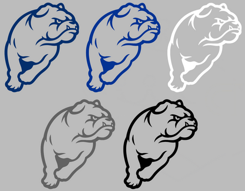 Drake Bulldogs Mascot Logo Premium DieCut Vinyl Decal PICK COLOR & SIZE