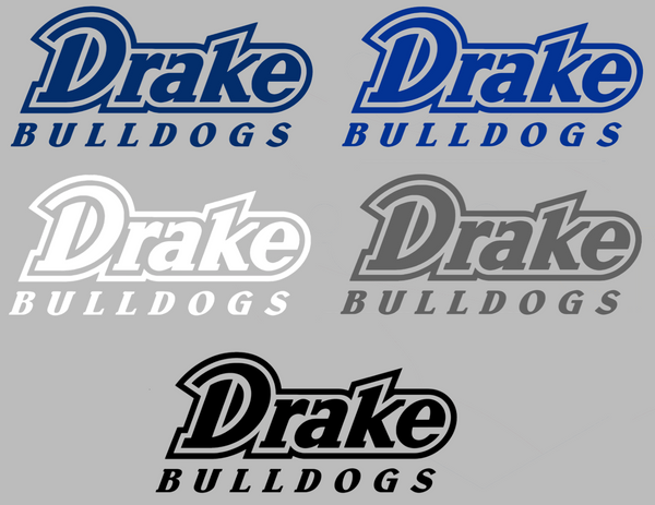 Drake Bulldogs Team Name Logo Premium DieCut Vinyl Decal PICK COLOR & SIZE