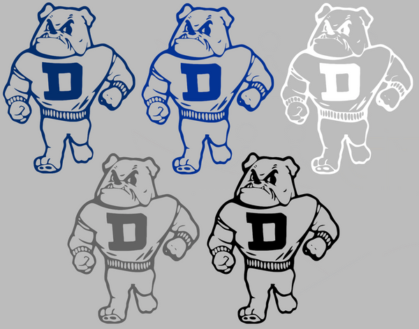Drake Bulldogs Retro Throwback Premium DieCut Vinyl Decal PICK COLOR & SIZE