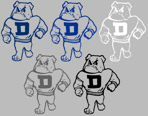 Drake Bulldogs Retro Throwback Premium DieCut Vinyl Decal PICK COLOR & SIZE