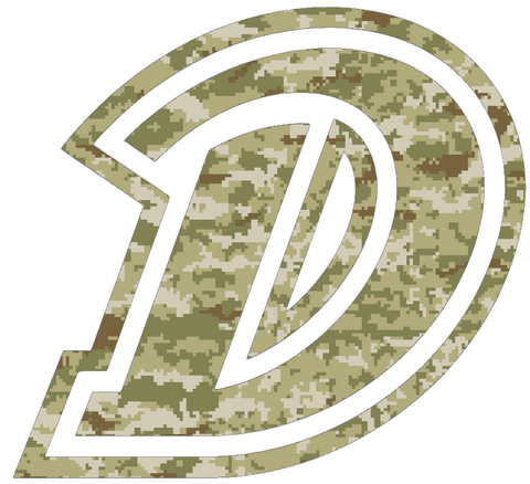 Drake Bulldogs Team Logo Salute to Service Camouflage Camo Vinyl Decal PICK SIZE