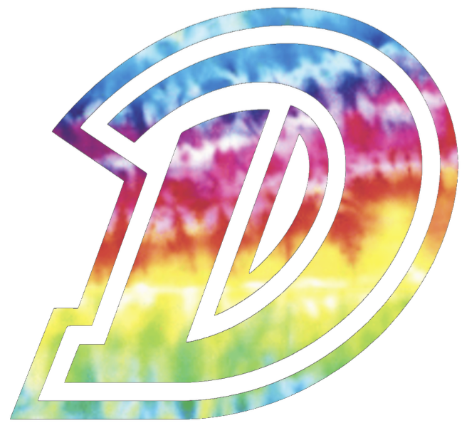 Drake Bulldogs Team Logo Crucial Catch Cancer Tie Dye Vinyl Decal PICK SIZE