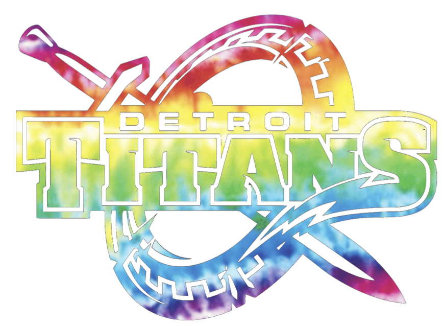Detroit Mercy Titans Team Logo Crucial Catch Cancer Tie Dye Vinyl Decal PICK SIZE