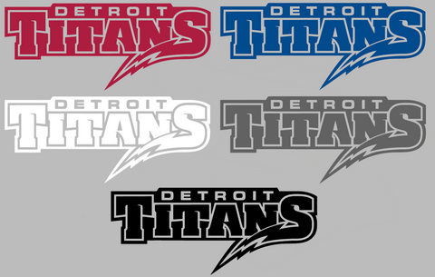 Detroit Mercy Titans Team Name Logo Premium DieCut Vinyl Decal PICK COLOR & SIZE