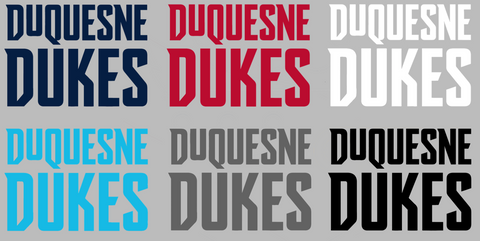Duquesne Dukes Team Name Logo Premium DieCut Vinyl Decal PICK COLOR & SIZE