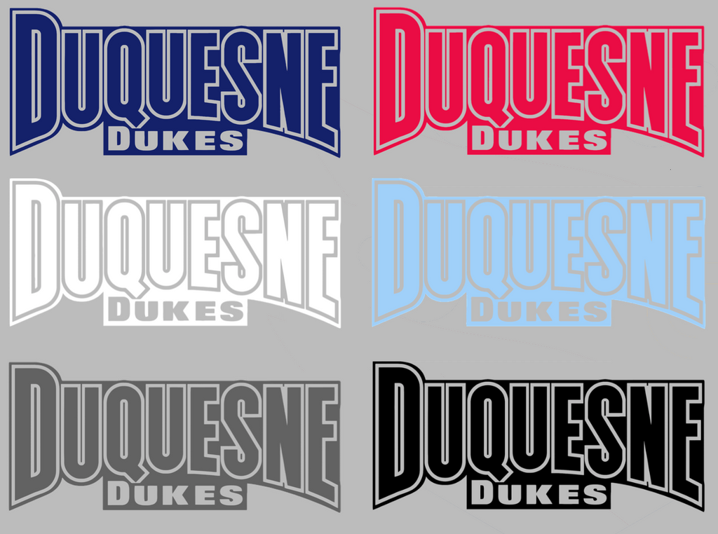 Duquesne Dukes Retro Throwback Logo Premium DieCut Vinyl Decal PICK COLOR & SIZE