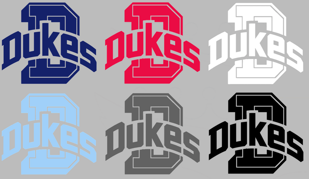 Duquesne Dukes Retro Throwback Logo Premium DieCut Vinyl Decal PICK COLOR & SIZE