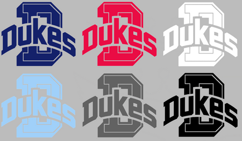 Duquesne Dukes Retro Throwback Logo Premium DieCut Vinyl Decal PICK COLOR & SIZE