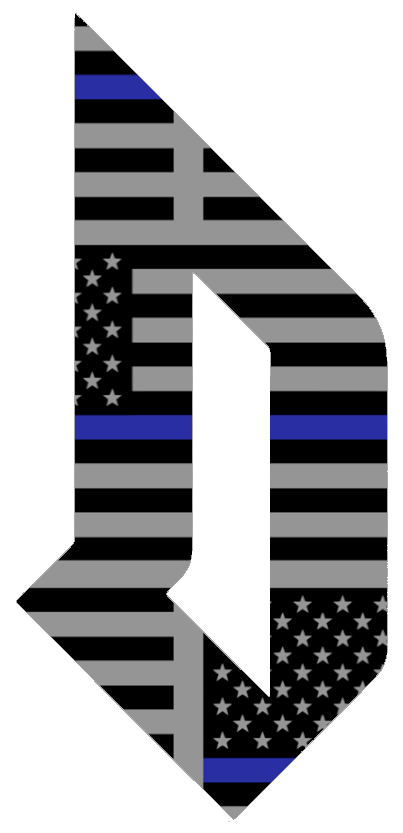 Duquesne Dukes Team Logo Thin Blue Line American Flag Premium DieCut Vinyl Decal PICK SIZE