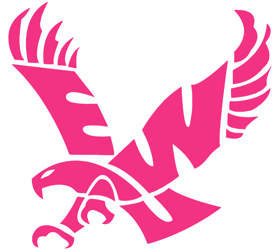Eastern Washington Eagles HOT PINK Team Logo Premium DieCut Vinyl Decal PICK SIZE