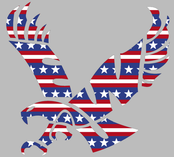 Eastern Washington Eagles Team Logo Stars & Stripes USA American Flag Vinyl Decal PICK SIZE