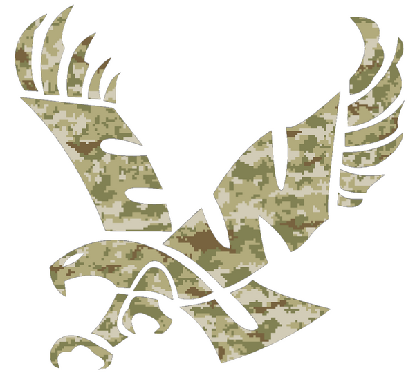 Eastern Washington Eagles Team Logo Salute to Service Camouflage Camo Vinyl Decal PICK SIZE