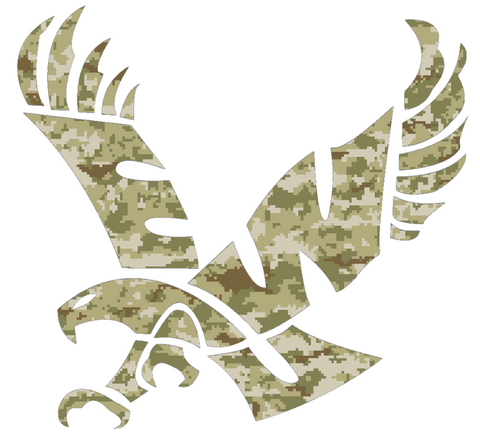 Eastern Washington Eagles Team Logo Salute to Service Camouflage Camo Vinyl Decal PICK SIZE