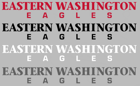 Eastern Washington Eagles Team Name Logo Premium DieCut Vinyl Decal PICK COLOR & SIZE
