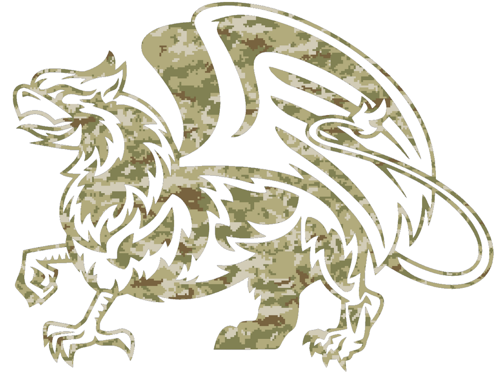 William and Mary Tribe Mascot Logo Salute to Service Camouflage Camo Vinyl Decal PICK SIZE