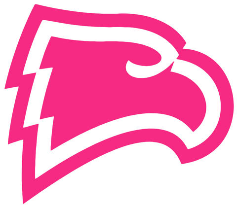 Winthrop Eagles HOT PINK Team Logo Premium DieCut Vinyl Decal PICK SIZE