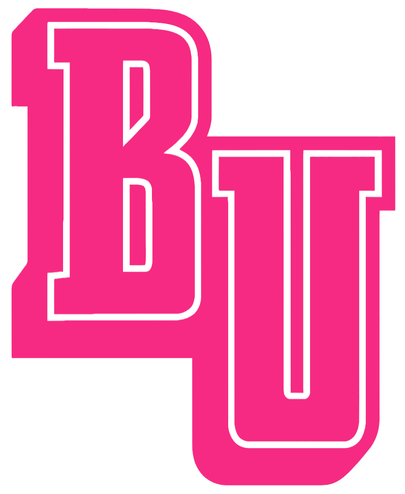 Belmont Bruins HOT PINK BU Logo Premium DieCut Vinyl Decal PICK SIZE