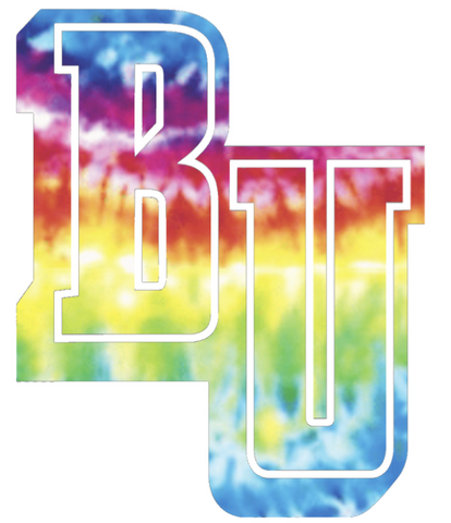 Belmont Bruins BU Logo Crucial Catch Cancer Tie Dye Vinyl Decal PICK SIZE
