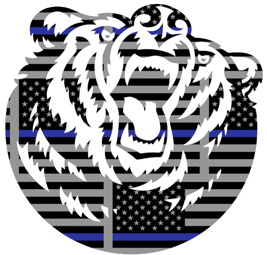 Belmont Bruins Team Logo Thin Blue Line American Flag Premium DieCut Vinyl Decal PICK SIZE