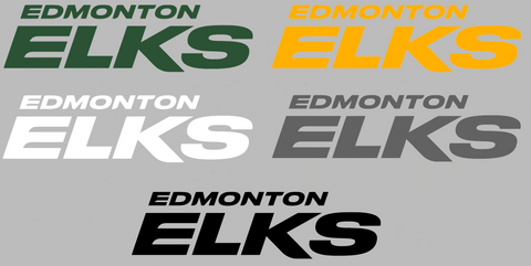 Edmonton Elks Team Name Logo Premium DieCut Vinyl Decal PICK COLOR & SIZE