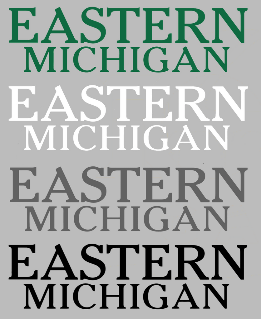 Eastern Michigan Eagles Team Name Logo Premium DieCut Vinyl Decal PICK COLOR & SIZE