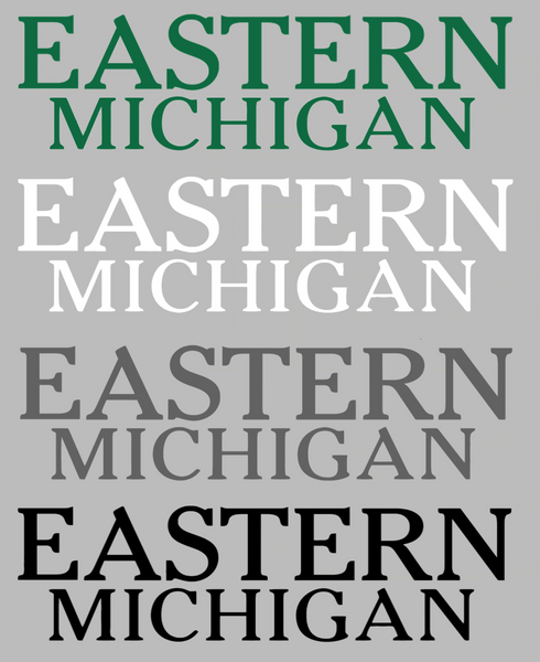 Eastern Michigan Eagles Team Name Logo Premium DieCut Vinyl Decal PICK COLOR & SIZE