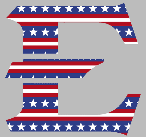 ETSU Buccaneers Stars & Stripes Team Logo USA American Flag Vinyl Decal PICK SIZE