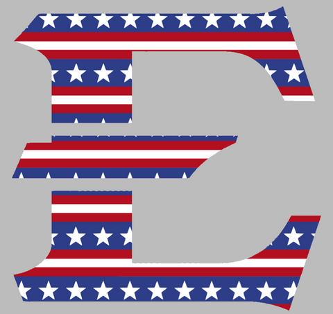 ETSU Buccaneers Stars & Stripes Team Logo USA American Flag Vinyl Decal PICK SIZE