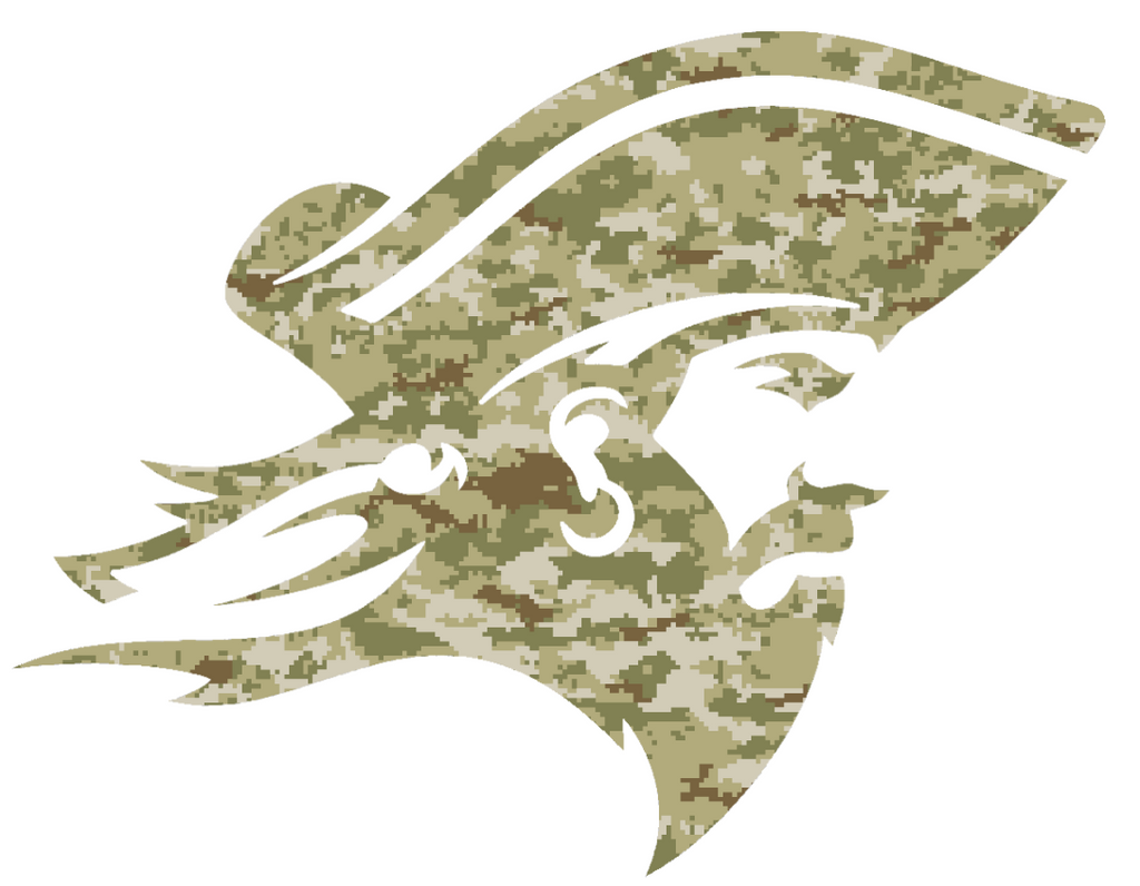 ETSU Buccaneers Salute to Service Mascot Logo Camouflage Camo Vinyl Decal PICK SIZE