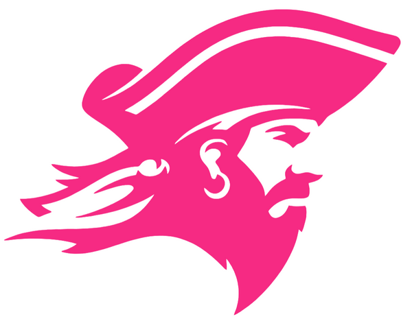 ETSU Buccaneers HOT PINK Mascot Logo Premium DieCut Vinyl Decal PICK SIZE