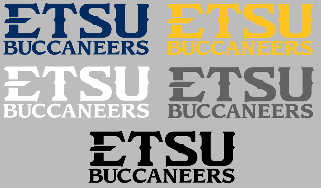 ETSU Buccaneers Team Name Logo Premium DieCut Vinyl Decal PICK COLOR & SIZE
