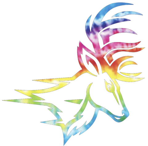 Fairfield Stags Team Logo Crucial Catch Cancer Tie Dye Vinyl Decal PICK SIZE