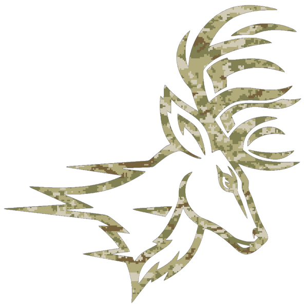Fairfield Stags Team Logo Salute to Service Camouflage Camo Vinyl Decal PICK SIZE